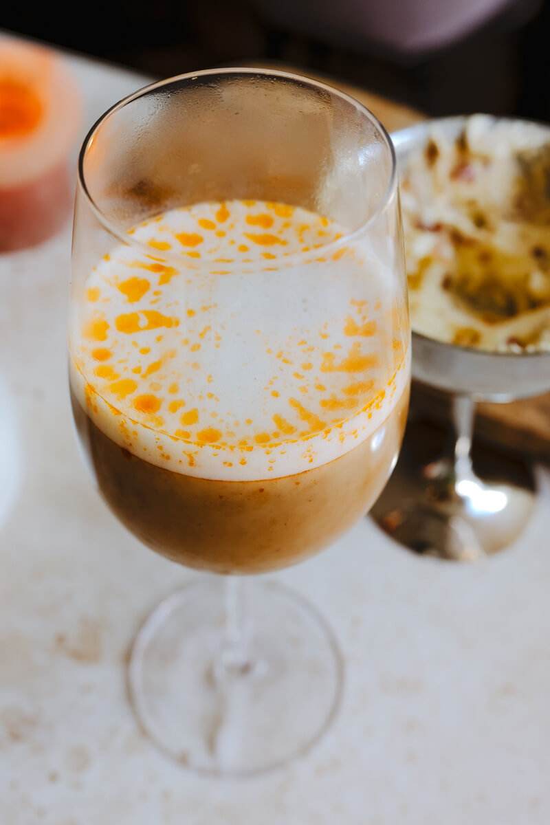 Aziatische langoustine cappuccino